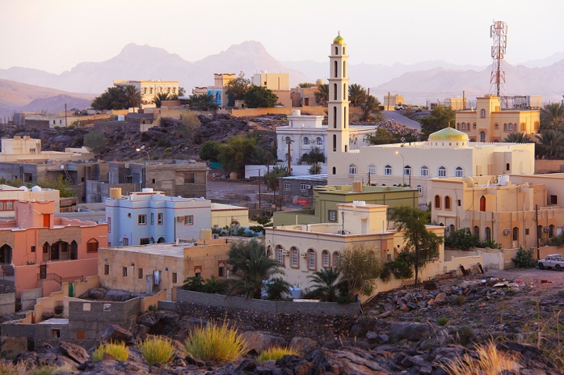 sunset in oman