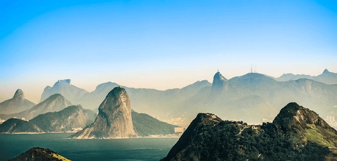 RiodeJaneiro misty sea view overlook