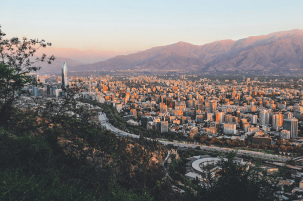 RioDeJaneiro beautiful city overlook in sunset