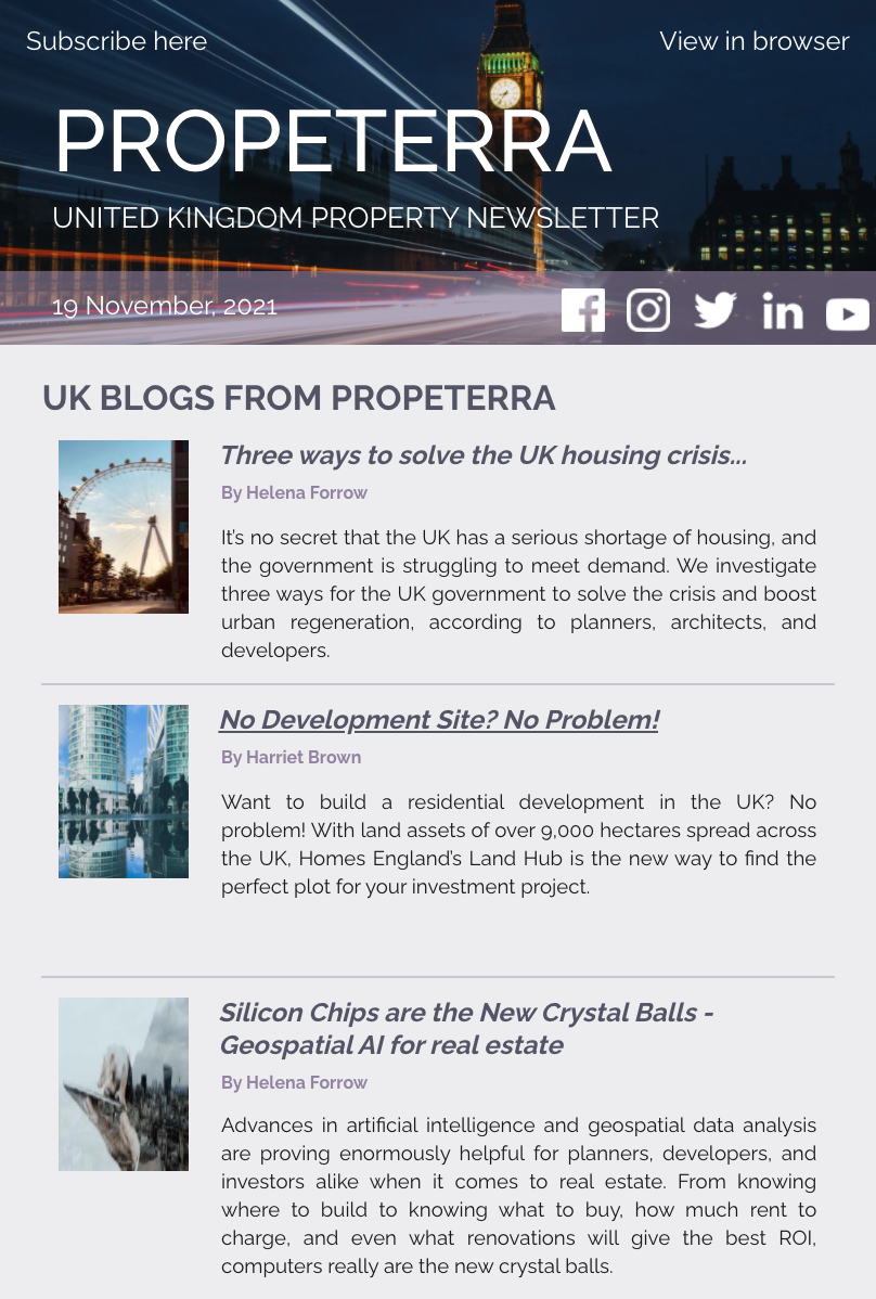 UK Property Newsletter Nov